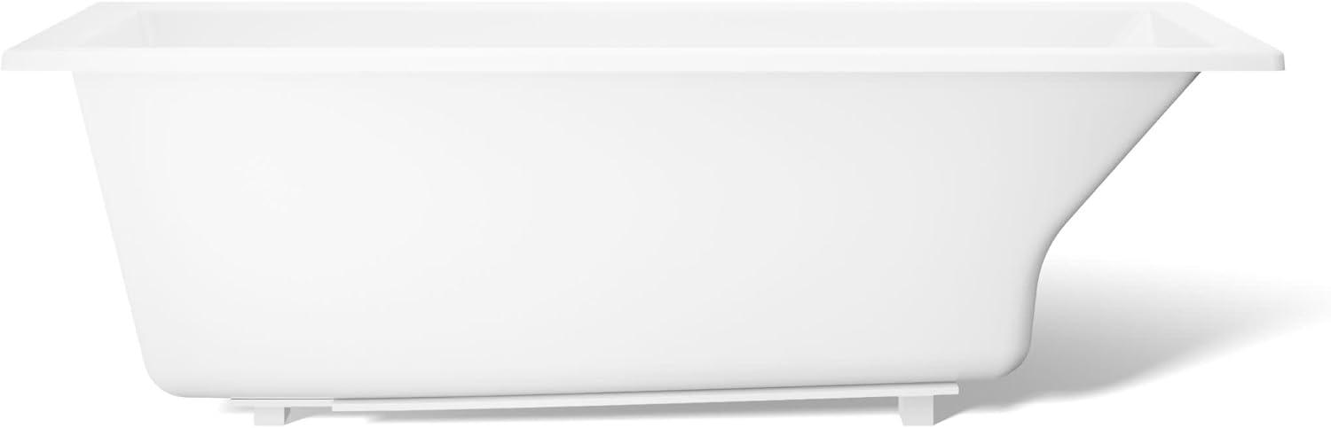 Underscore® 60" x 30" Drop-In or Undermount Acrylic Soaking Bathtub with Sloped Backrest