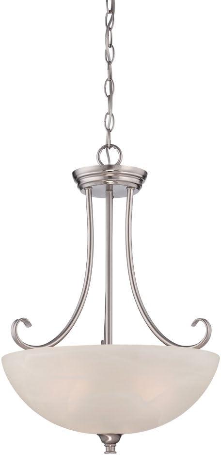 Kendall 17'' Bronze Bowl Pendant with Alabaster Glass Shade