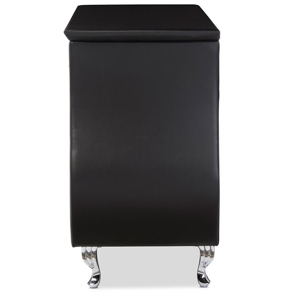 Enzo Modern and Contemporary Faux Leather 6 Drawer Dresser - Baxton Studio