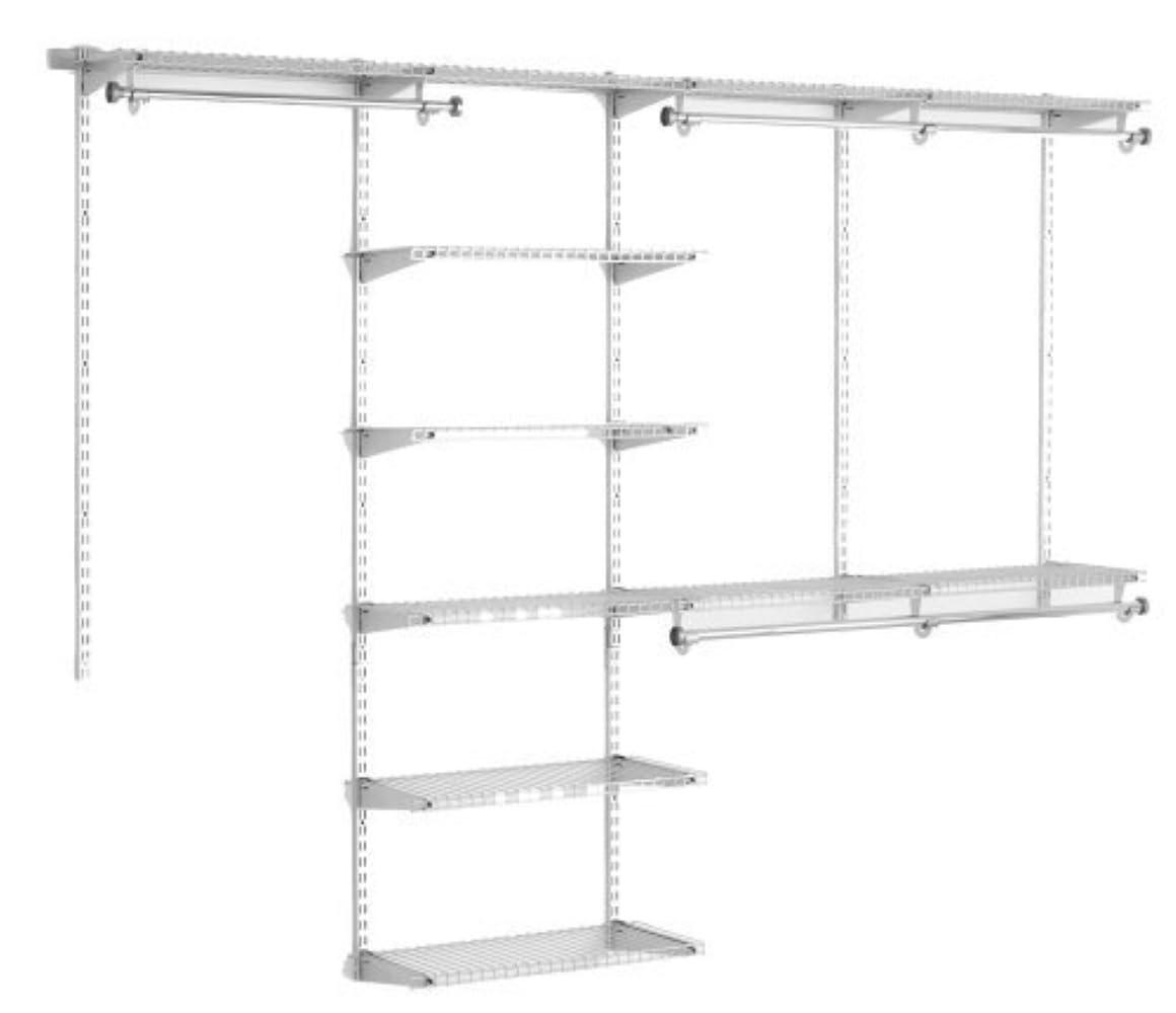 MAXAYA Deluxe Custom Closet Kit, 4-8 Ft. Adju...
