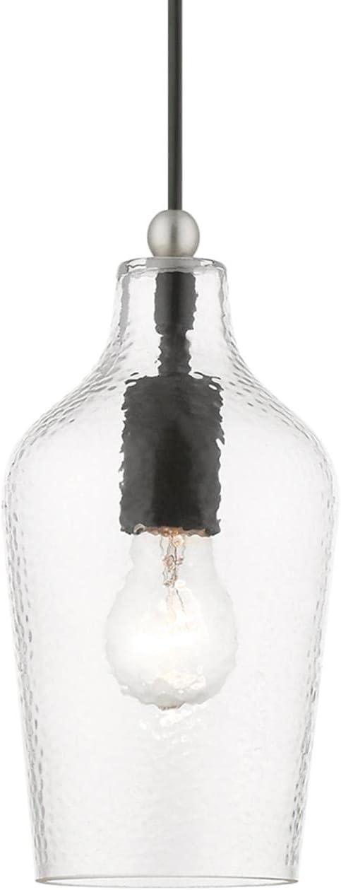 Livex Lighting Avery 1 - Light Pendant in  Black/Brushed Nickel
