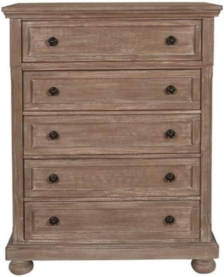 New Classic Furniture Allegra Solid Wood Engineered Wood Chest in Pewter