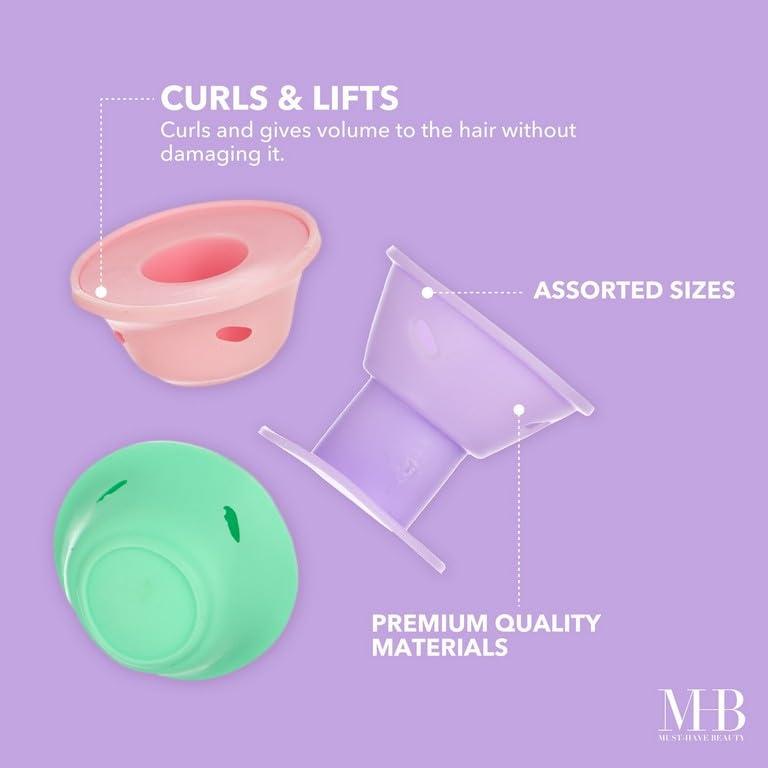 Expressions 24pc Heatless Curling Pods - Silicone Hair Rollers For No Damage Heatless Curls, Heatless Curlers Value Pack, Overnight Hair Curlers For Versatile Hairstyling (BRIGHTS) "