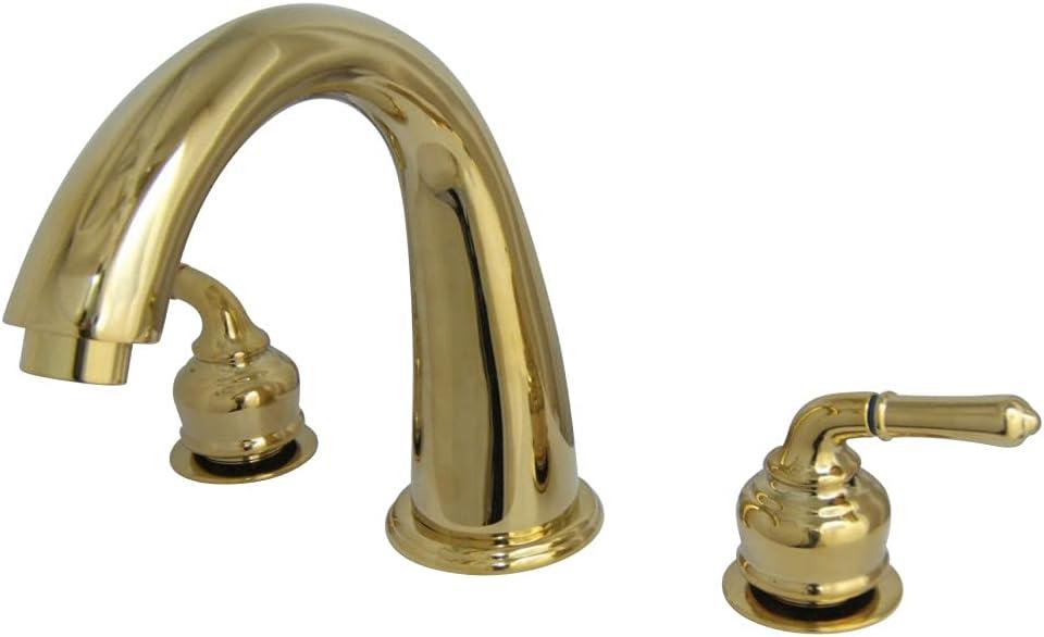 Kingston Brass KS2362 Milano Two-Handle Roman Tub Faucet, Polished Brass