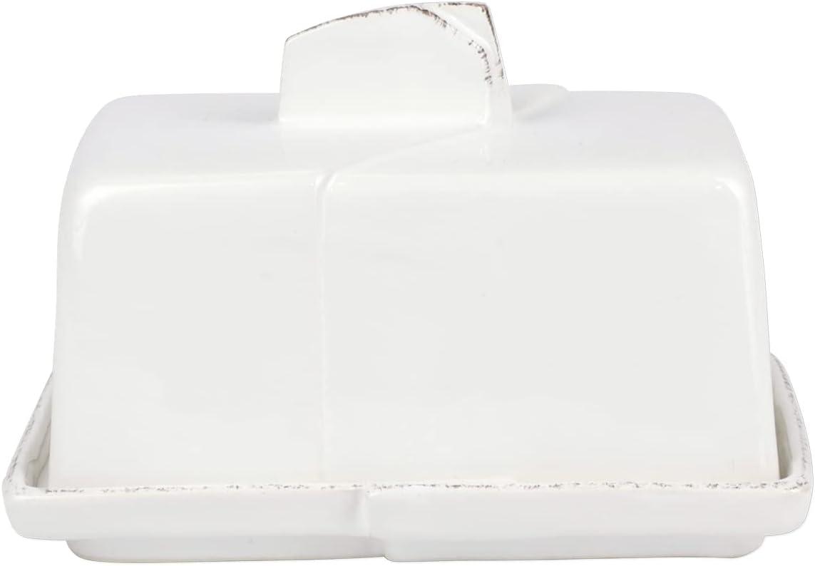 Lastra White Butter Dish