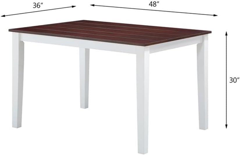 Acme Furniture Green Leigh Dining Tables White/Walnut Finish