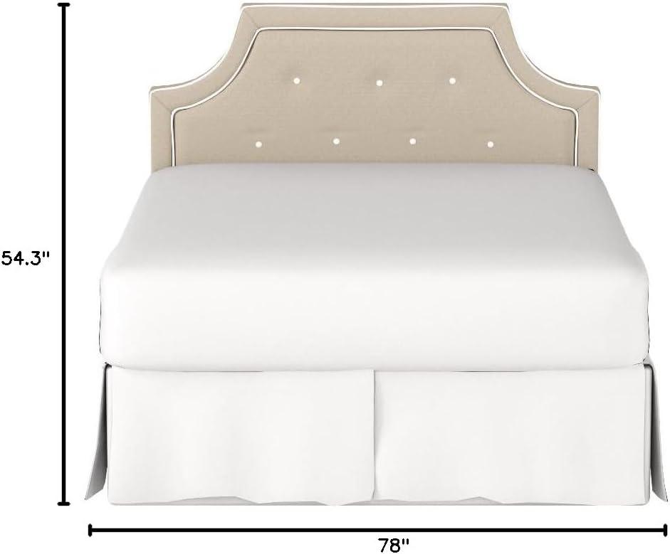 Tallulah Light Oyster King Tufted Upholstered Headboard