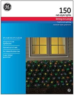 GE 150-Count Multi Net Christmas Lights, 6x4ft