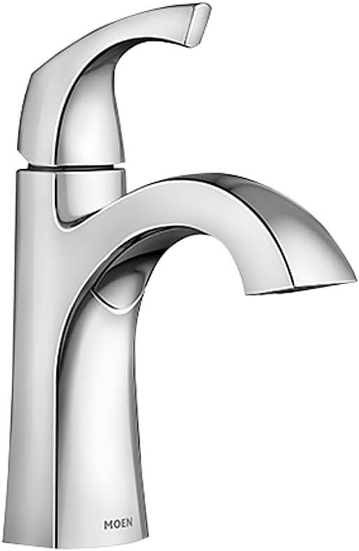 Moen Lindor Chrome Single-Handle Bathroom Sink Faucet 4 in.