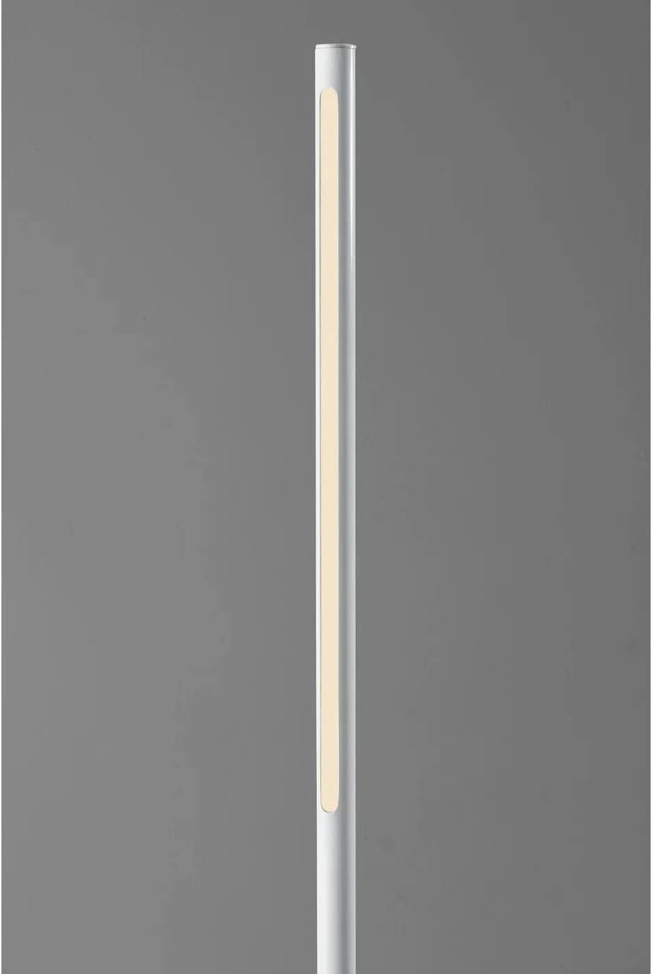 Matte White LED Floor Lamp with Slide Dimmer and RGB Switch