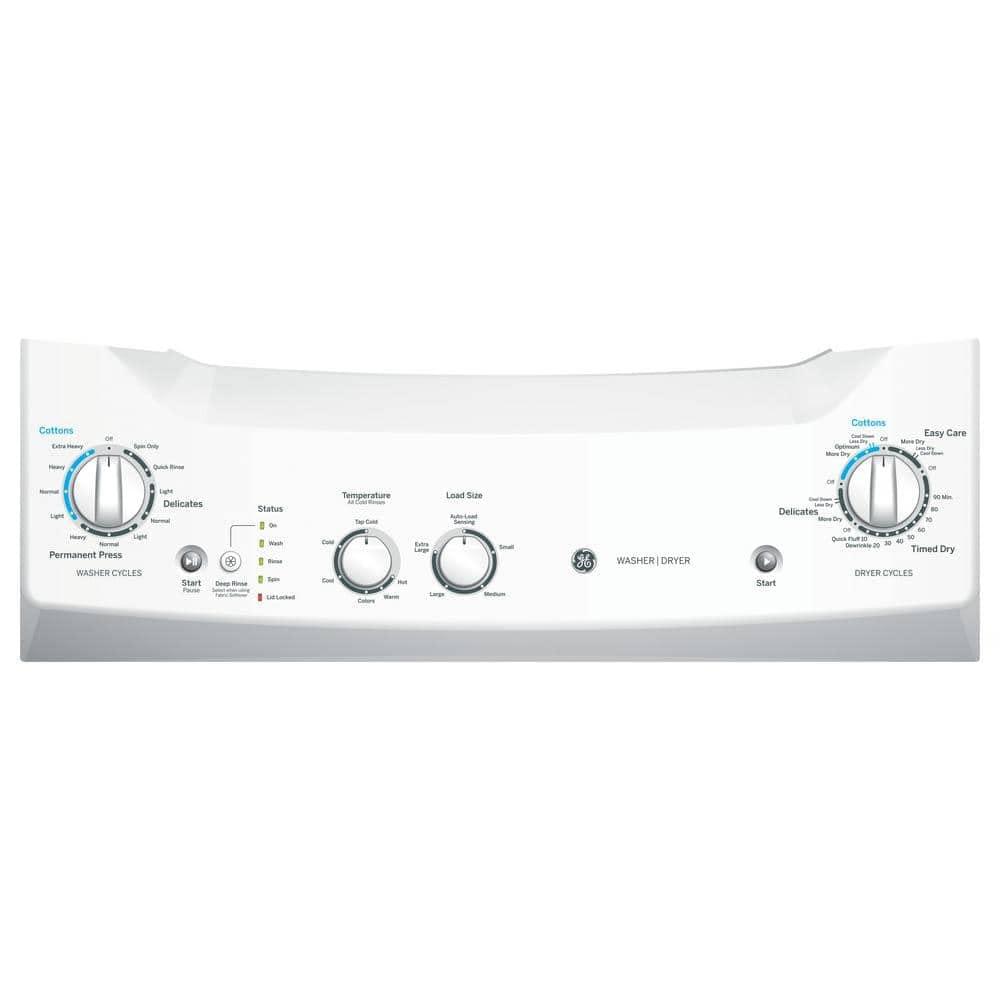 GE Appliances 3.8 cu. ft. Washer and 5.9 cu. ft. Electric Dryer Laundry Center GUD27ESSMWW