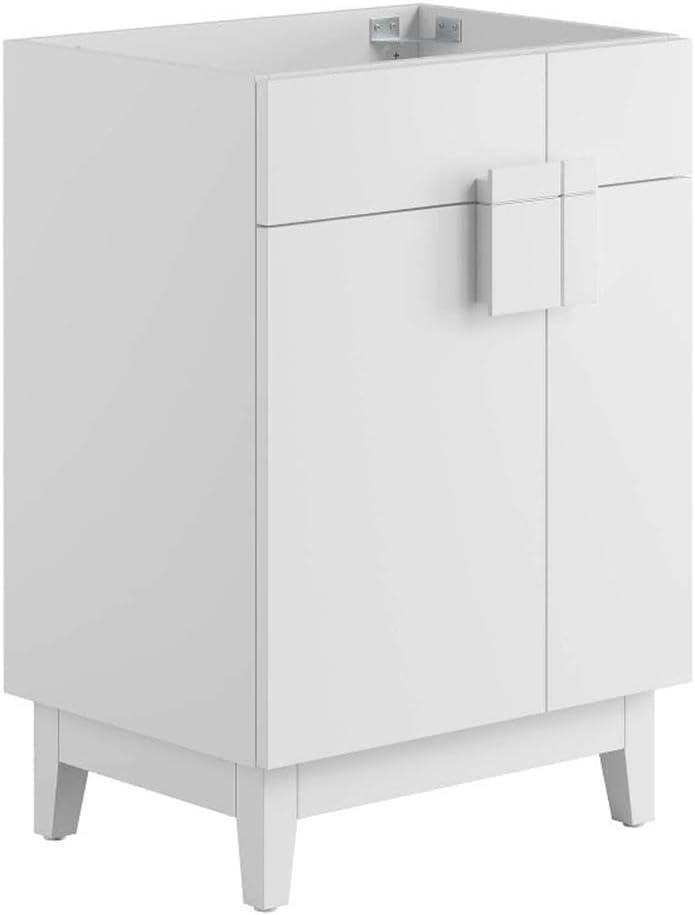 Modway Miles 24” Bathroom Vanity Cabinet (Sink Basin Not Included) in White