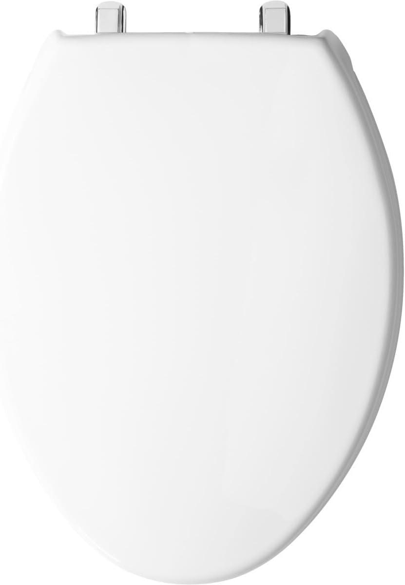 Bemis 1950SSTDG 000 Commercial Elongated Open-Front Toilet Seat with Dura Guard
