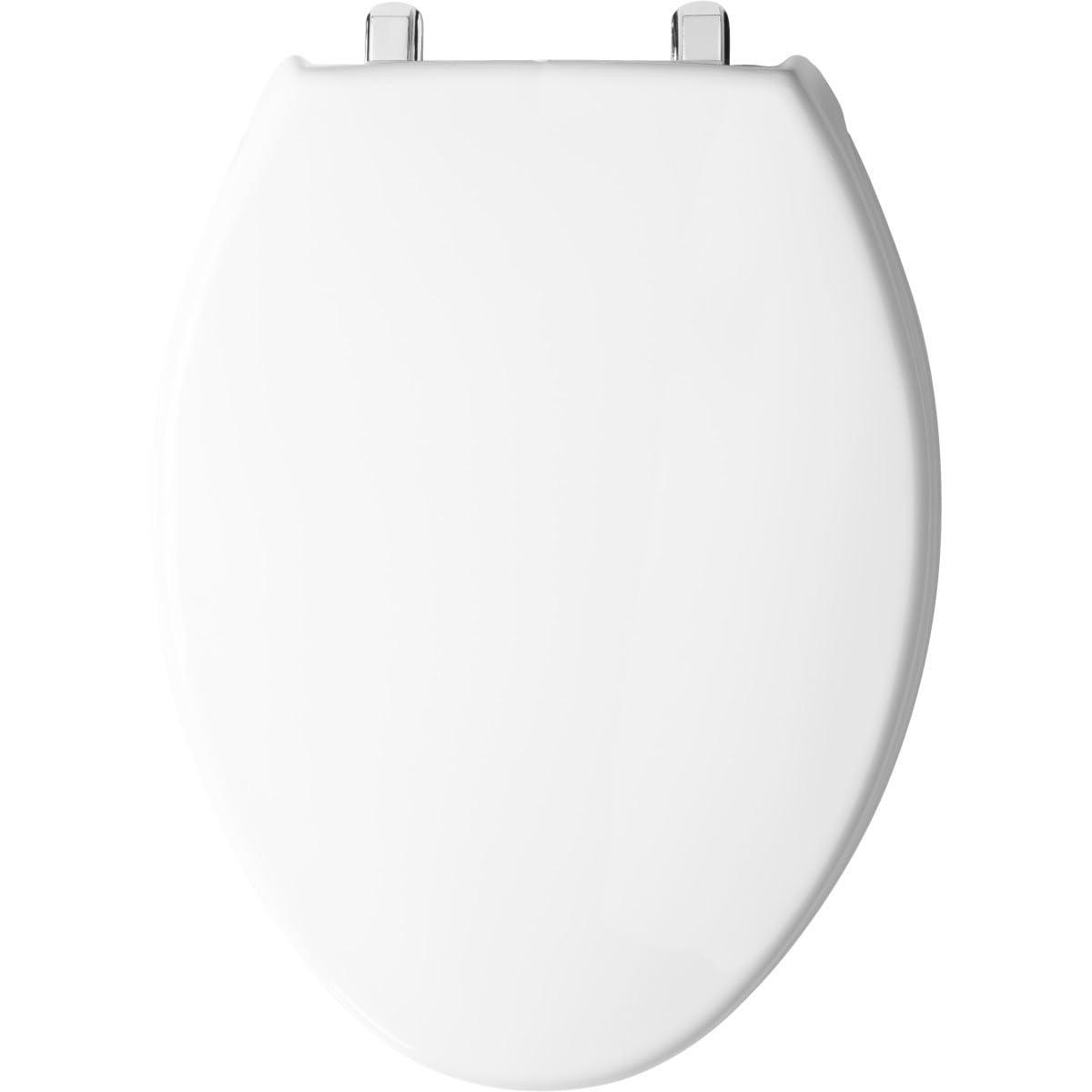 Bemis 1950SSTDG 000 Commercial Elongated Open-Front Toilet Seat with Dura Guard