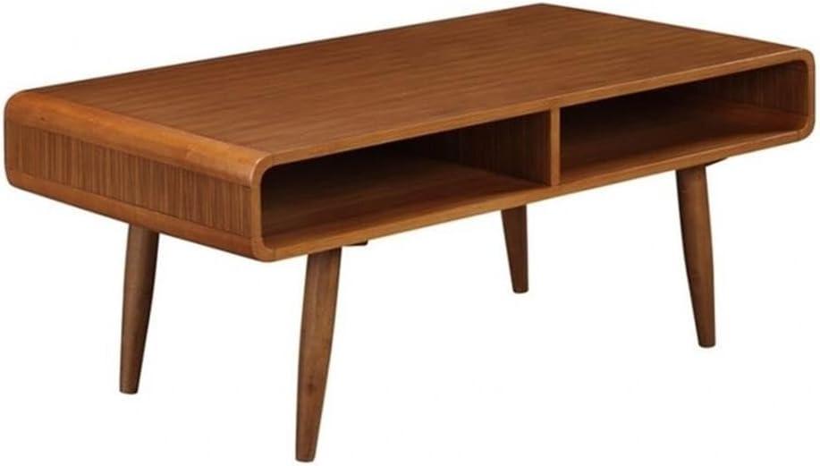 Boraam Halmstad Coffee Table Walnut: Elegant Rectangular Design, 2 Shelves, Sturdy Wood Frame