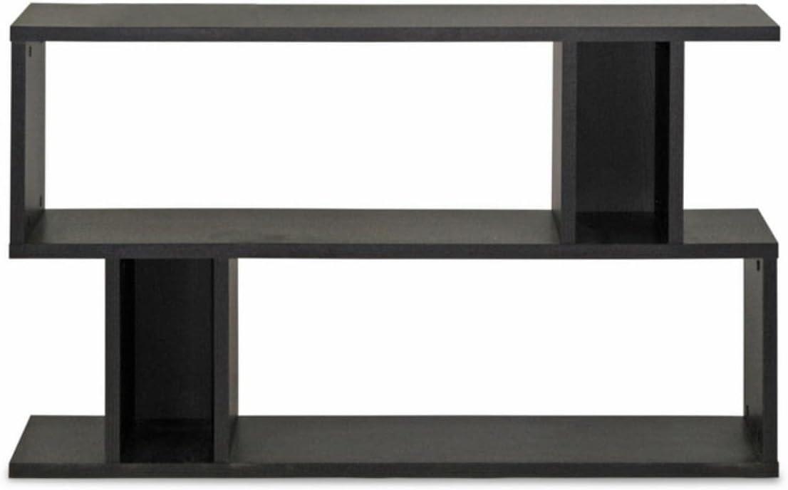 27.5" Goodwin 2 Level Modern Bookshelf Dark Brown - Baxton Studio