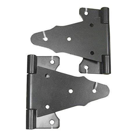 Nuvo Iron Black Galvanized Steel 6" Tee Gate Hinges (2 pcs)