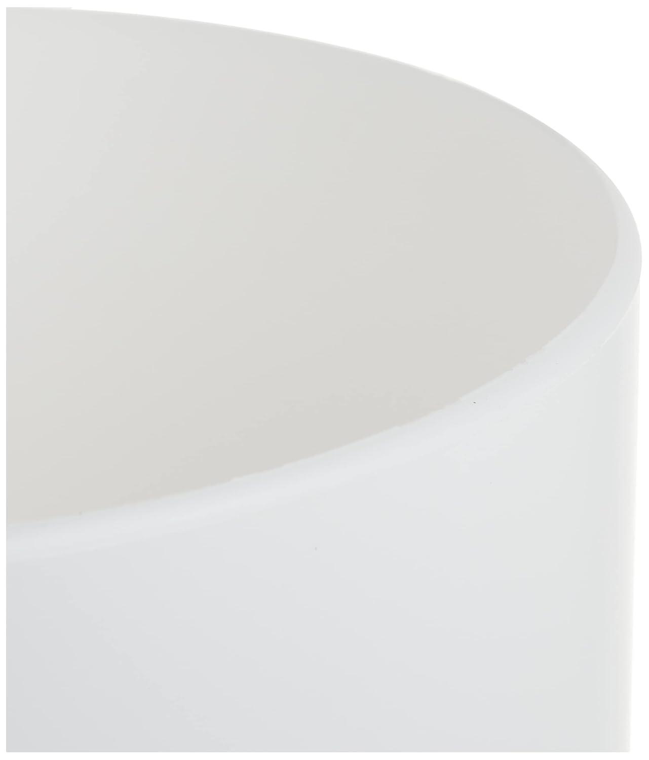 Sleek 1.6 Gallon White Plastic Swing-Top Waste Bin