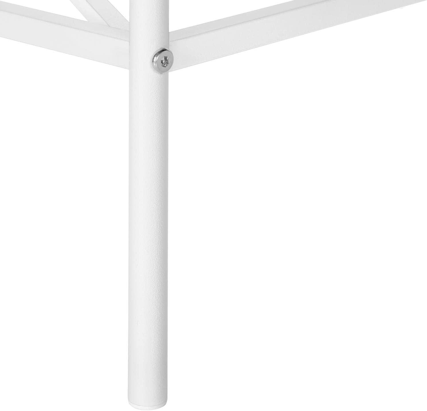 Accent Table - Side - End - Narrow - Small - 2 Tier - Bedroom - White Laminate