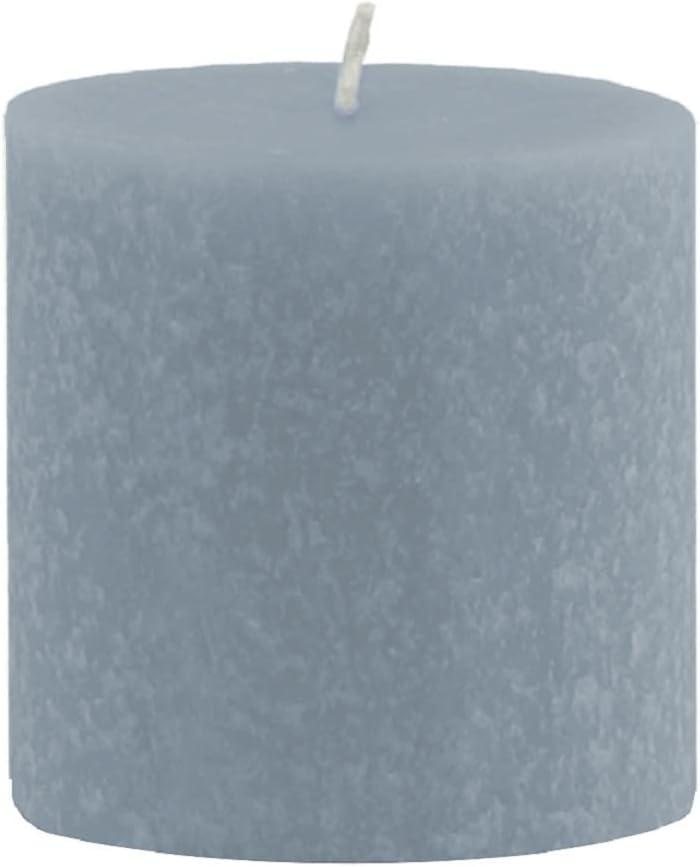 Williamsburg Blue Beeswax 3x3 Rustic Pillar Candle