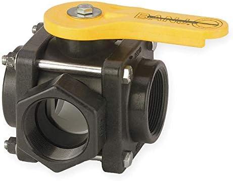 Banjo Polypropylene Ball Valve,3-Way,FNPT,2 in V200SL
