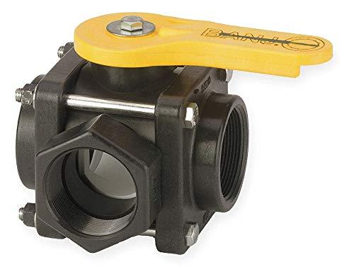 Banjo Polypropylene Ball Valve,3-Way,FNPT,2 in V200SL