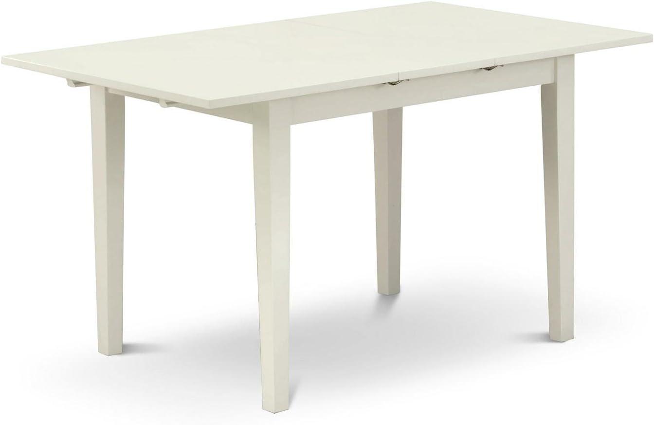 Linen White Extendable Wood Dining Table