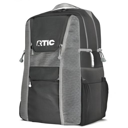 RTIC 24 Can Chillout Backpack Cooler, 2-in-1 Insulated with Extra Pockets, Black & Graphite