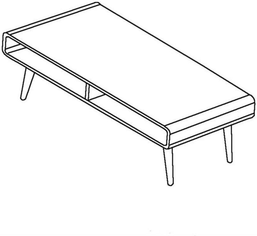 Boraam Halmstad Coffee Table Walnut: Elegant Rectangular Design, 2 Shelves, Sturdy Wood Frame