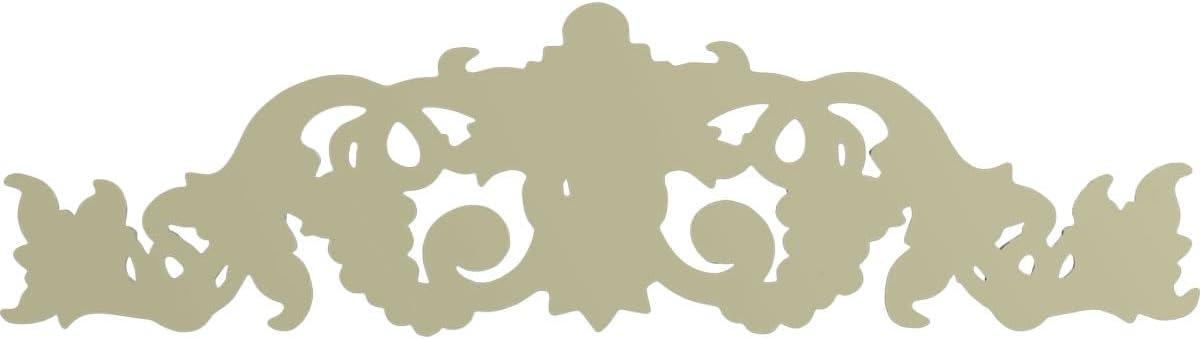 Ekena Millwork 19 1/4"W x 5 3/8"H x 7/8"P Small Grape and Leaf Center with Scrolls Onlay