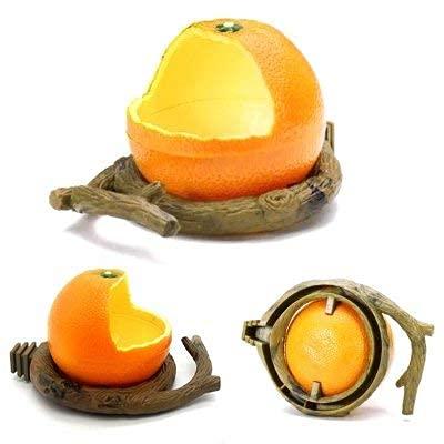 Birds Feeder Bowl,Bird Food Feeding Bowl Feed Cup for Small Parrots Cockatiels Conure Hamster Small Animal Drinking Water Container for Birds Cage Accessories,Orange