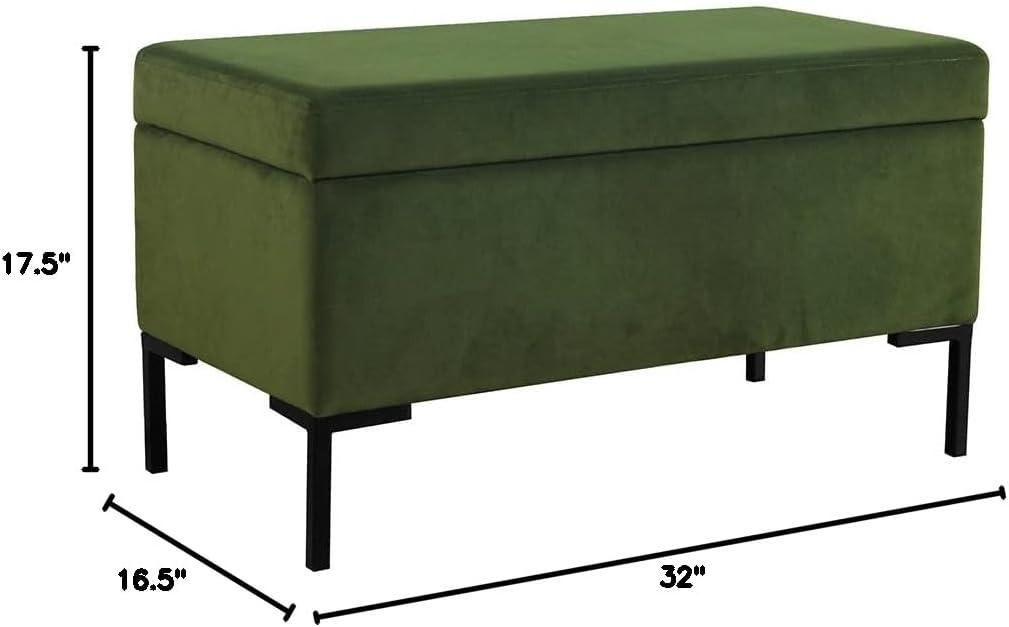 Medium Storage Bench with Metal Legs - HomePop