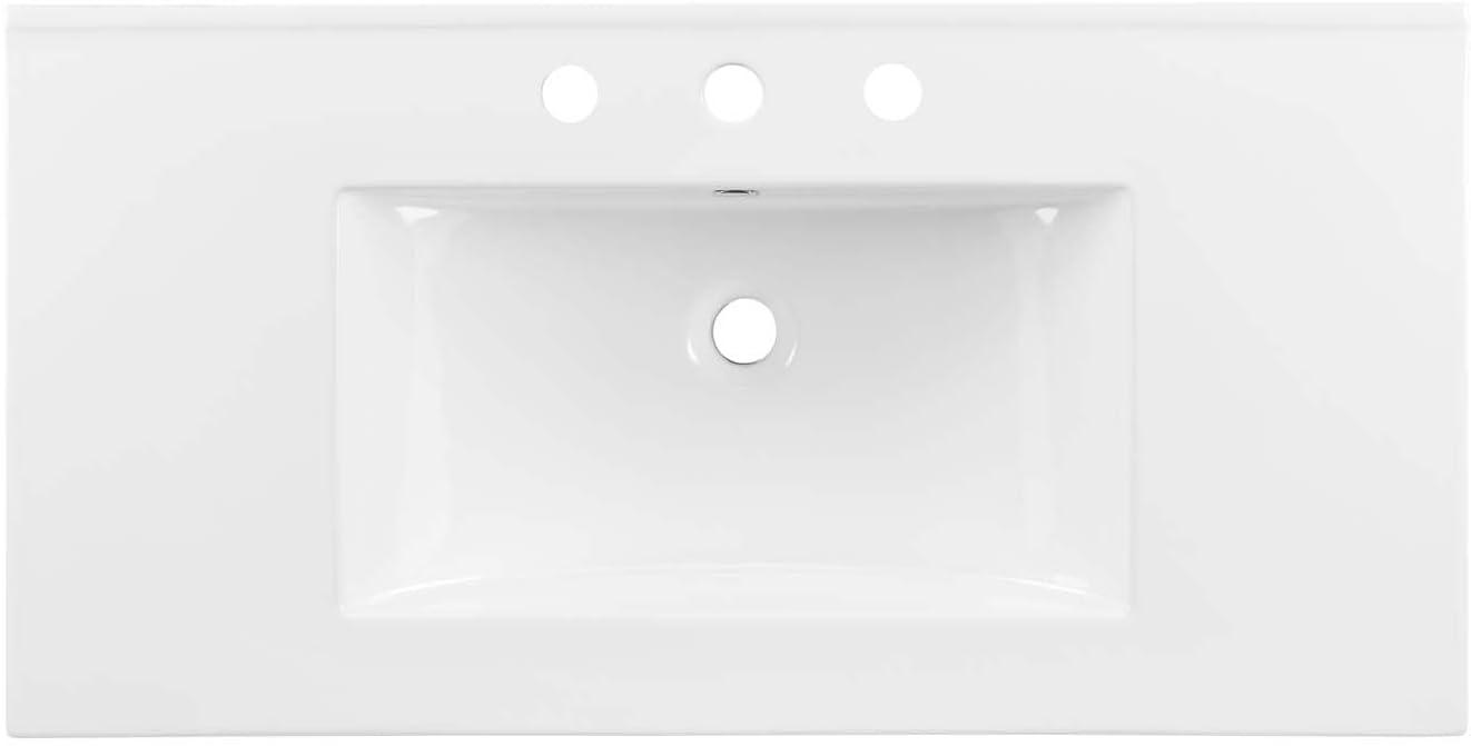 Modway Modway Soma 36'' Free Standing Single Bathroom Vanity with Manufactured Wood Top