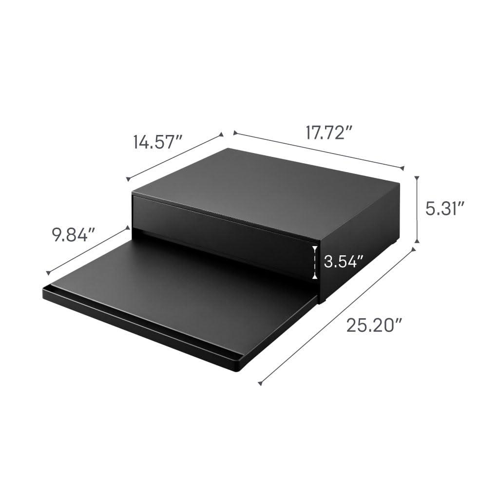 Yamazaki Home Yamazaki Home Countertop Drawer With Pull-Out Shelf, Steel, Holds 37 Lbs