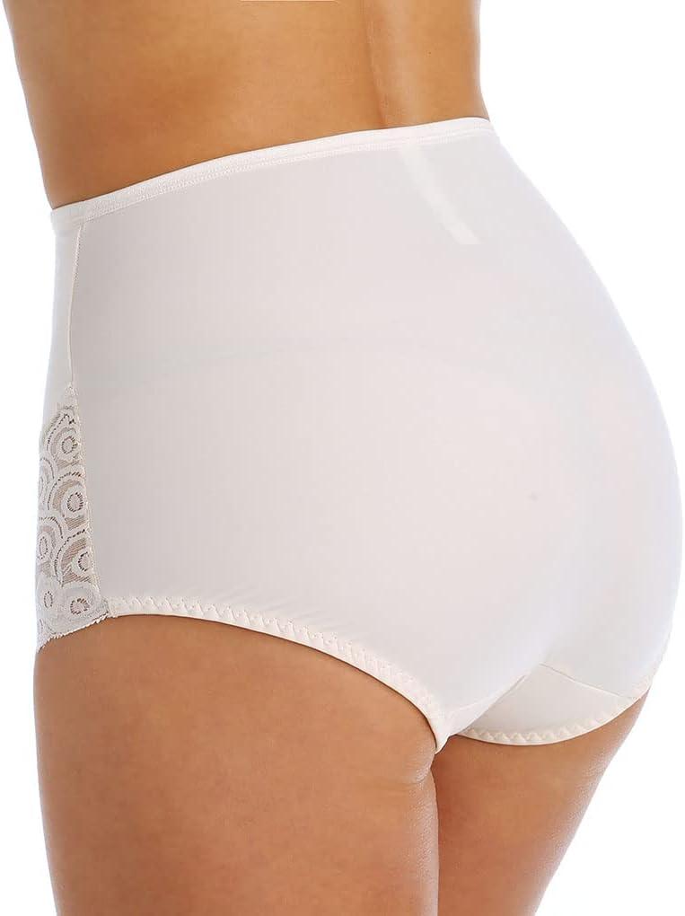 Bali Women's Shapewear Brief with Lace Firm Control 2-Pack, White, 2X