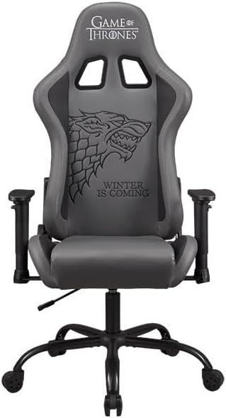 Subsonic Gaming Chair Game of Thrones, Ergonomic Office Chair for Gamer with Adjustable Armrests