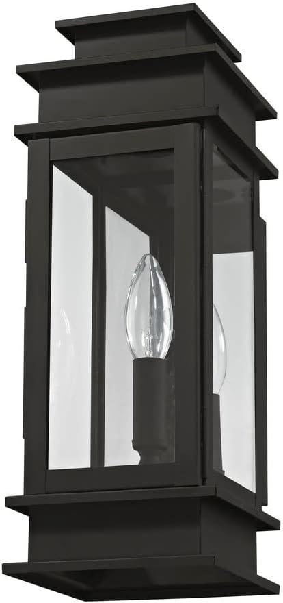 YGDU Lighting 2013-01 Transitional One Light Outdoor Wall Lantern from Princeton Collection Finish, Antique Brass