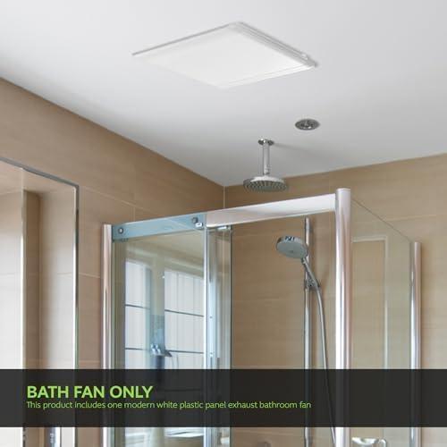 White Modern Ceiling Mount Quiet Bathroom Exhaust Fan