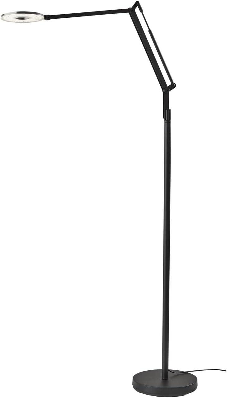 Adesso® Gordon Adjustable LED Floor Lamp, 66-1/2"H, Black