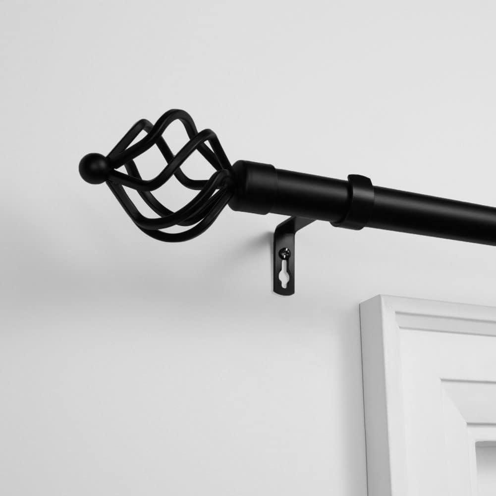Exclusive Home Exclusive Home Torch Curtain Rod and Coordinating Finial Set, Adjustable