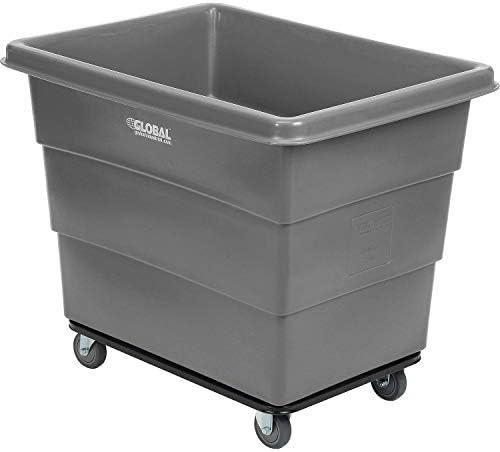 Gray Heavy-Duty Plastic Bulk Box Truck with Steel Chassis Base