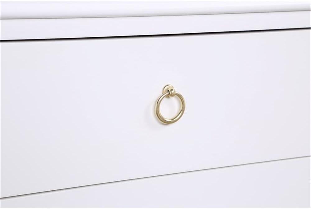 Comfort Pointe Laurel White Wood Finished 3-Drawer Farmhouse Nightstand