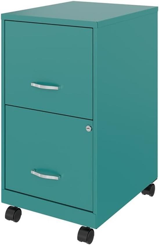 Space Solutions 18" Deep 2 Drawer Mobile Letter Width Vertical File Cabinet