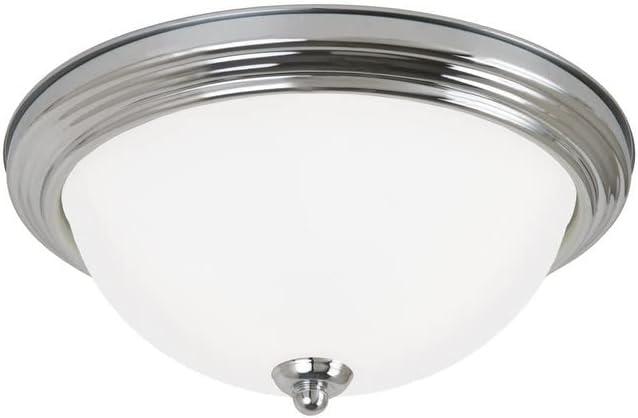 Ceiling Flush Mount 1-Light Chrome Flush Mount with LED Bulb