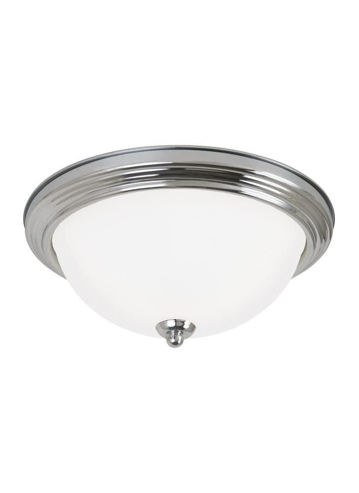 Chrome and Glass LED Ceiling Flush Mount Light