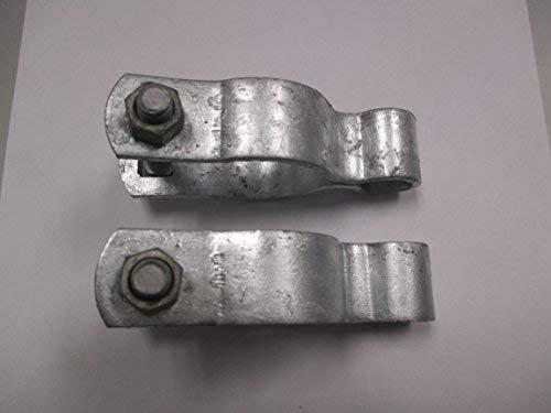 Pressed Steel Chain Link Fence Frame Hinge w/Bolt - (2 Sets Pack) (1-5/8")