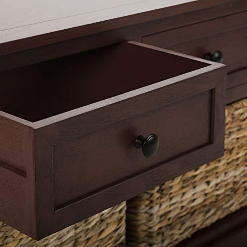 Adayla Solid Wood Drawers Storage Bench