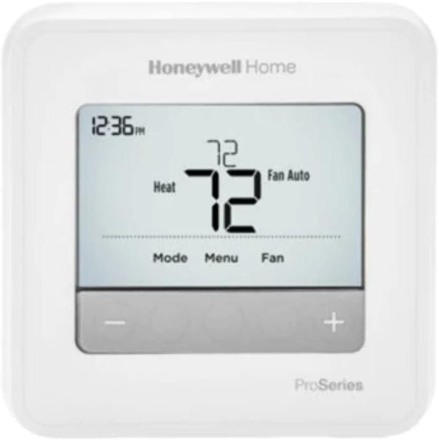 White Digital Programmable Thermostat with Mounting Hardware