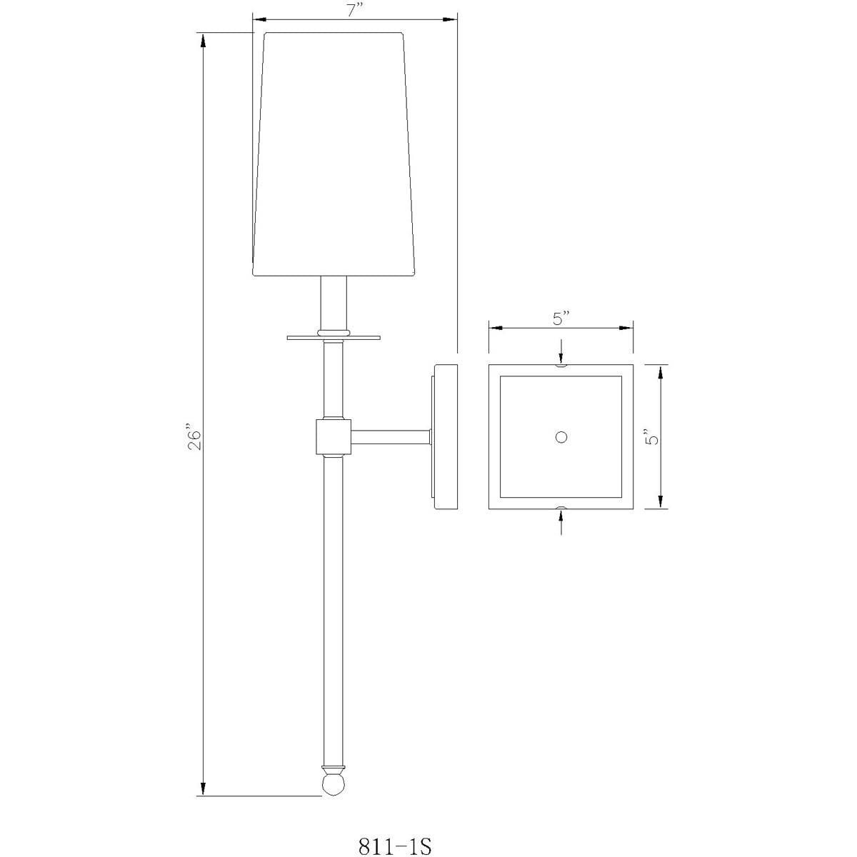 Z-Lite Camila 1 - Light Wall Light in  Brushed Nickel