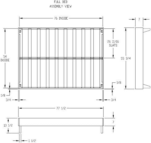 eLuxury Wooden Platform Bed Frame